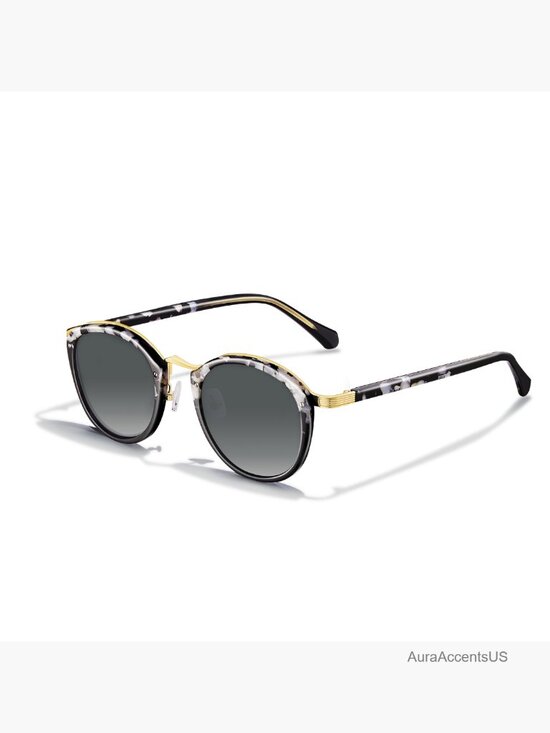 Round Polarized Sunglasses for Women Retro Acetate UV Protection main image 4